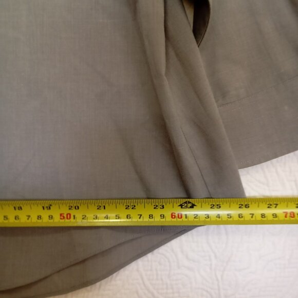 Savile Row Dress Shirt Button-UpSize 18 34/35 Mens Gray Long Sleeve Cotton Blend - Picture 6 of 6